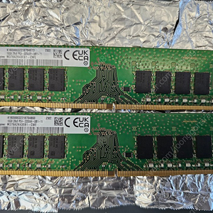 [RAM] 삼성 데스크탑용 DDR4-3200 16G X 2개 팝니다.