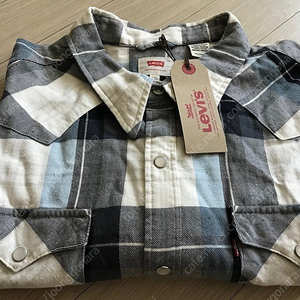 Levi's 블루네이비 체크 스냅단추 셔츠 xxl (Size Spec) 새제품