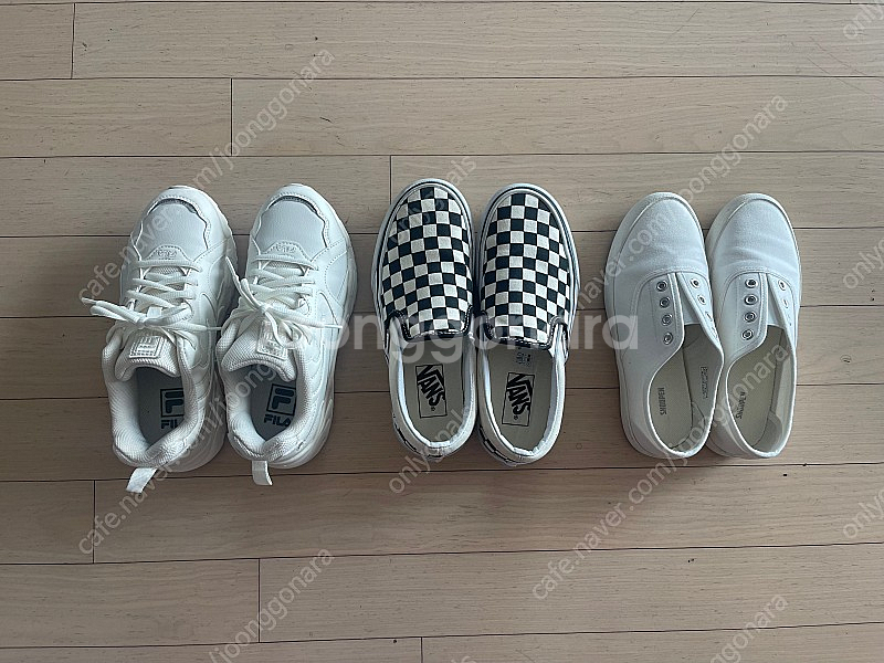 휠라운동화/반스체커보드슬립온/슈펜캔버스화(230사이즈)일괄--0