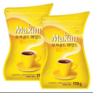 선착순)맥심 모카골드 마일드 리필 커피 170gx2포 무료배송14900원