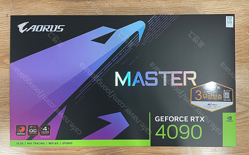 [미개봉]기가바이트 GIGABYTE AORUS 지포스 RTX 4090 Master D6X 24GB 팝니다. [260만]