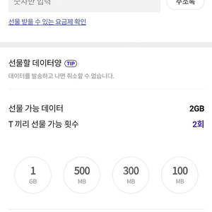 skt 데이터 2기가 3000 (1기가당 1500)