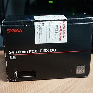 시그마 정품 24-70mm F2.8 HSM 니콘마운트 풀박스