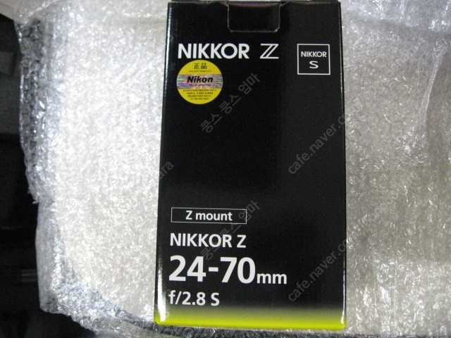 니콘Z24-70mm F2.8 S (니콘 Z 24-70mm F2.8S) 미개봉, 신품 팝니다