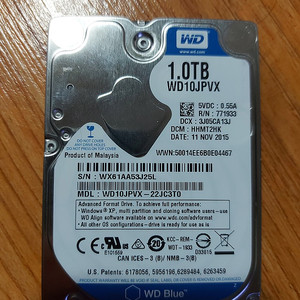 2.5인치 노트북용 HDD 1테라 노트북 1TB