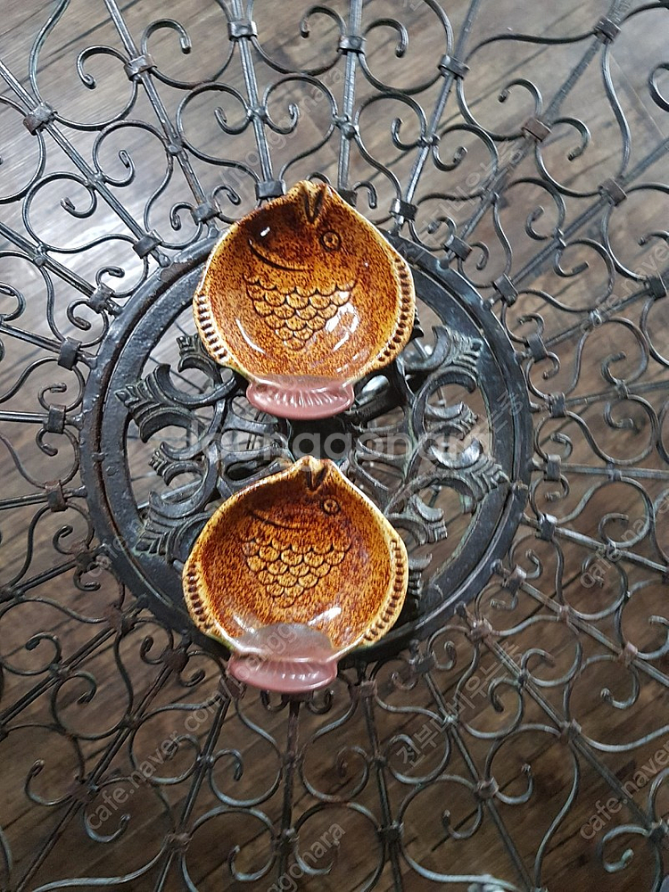 도자기 물고기 종지 식기 그릇 2pc--1