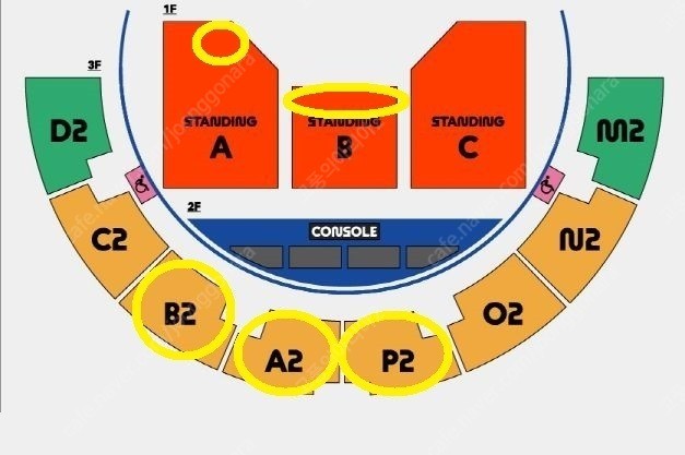 실리카겔 콘서트 < 스탠딩 & 객석 최고석 > 1~2연석