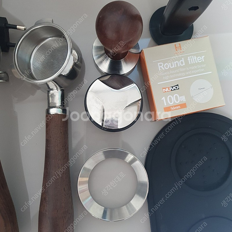 맥널티 에스프레소 반자동 커피머신 + 커피용품 일체 팔...--7
