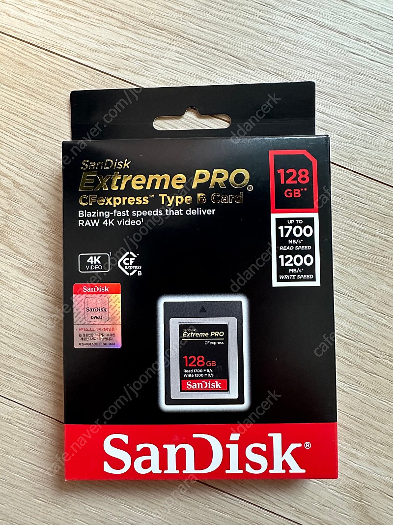 정품 샌디스크 Sandisk CFexpress CFE128GB 타입B 메모리카드 판매 (미개봉, 택포)