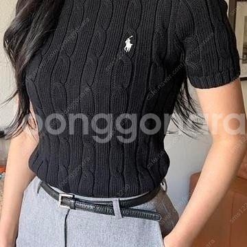 정품)새상품 폴로 케이블 꽈배기 반팔 니트 여성용--2