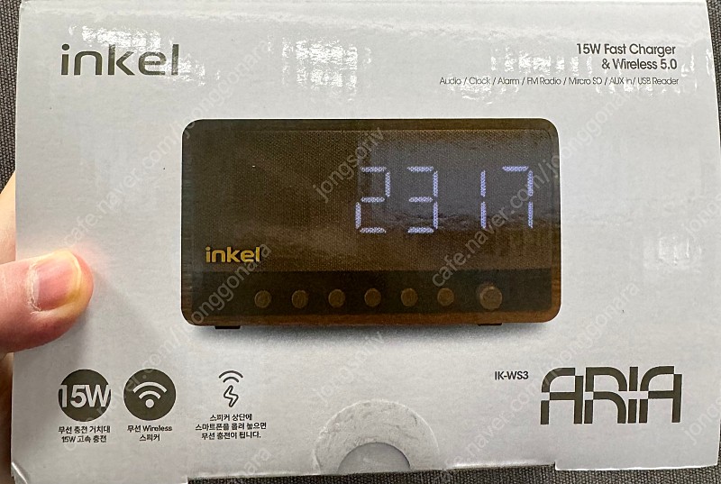 인켈 ARIA 무선 15W 고속충전 블루투스 미니 스피커 IK-WS3 (미사용 새제품)