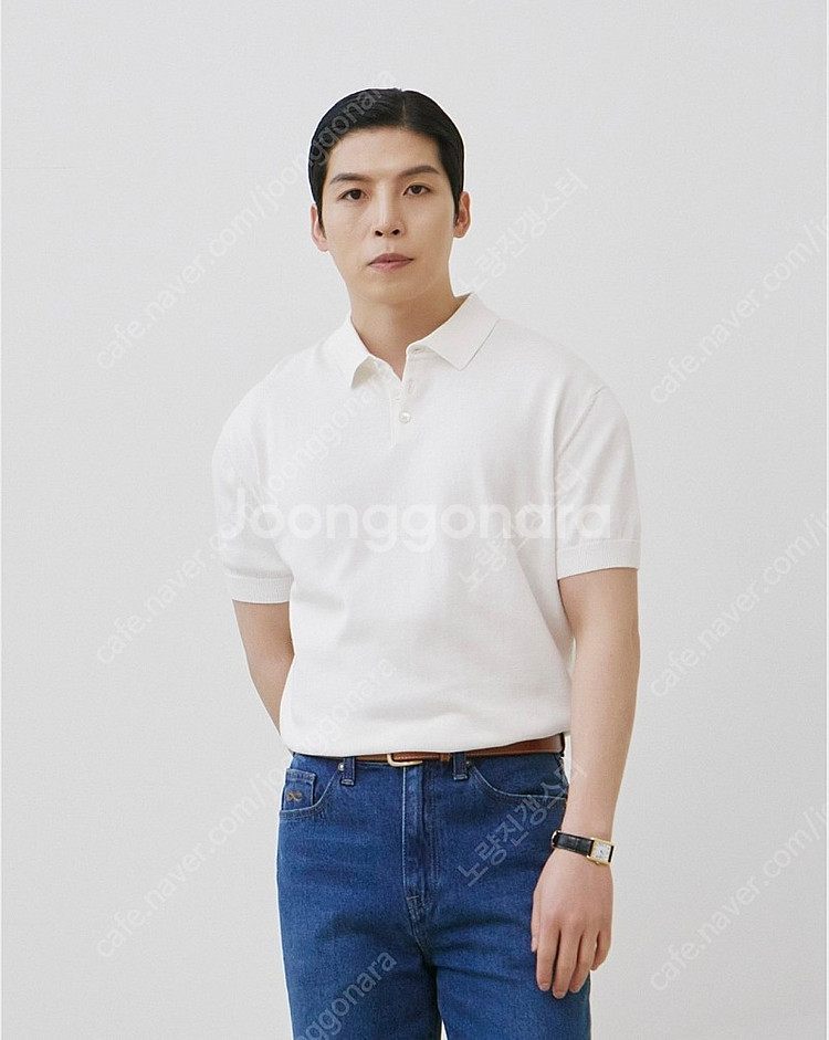 론트 깡스타일리스트 KKST 수피마 반팔카라니트 오프화...--0