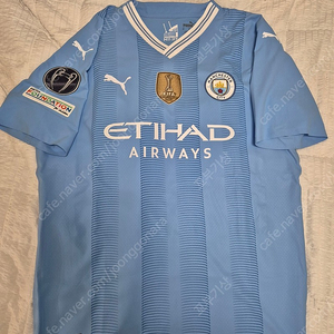 Manchester City Authentic Home Jersey 2023/24 with DE BRUYNE 17 printing UCL FULL PATCH 맨체스터시티 맨시티