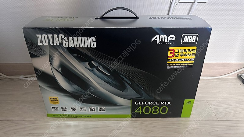 ZOTAC GAMING 지포스 RTX 4080 AMP EXTREME AIRO D6X 16GB 팝니다.