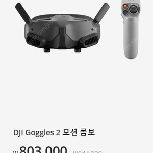 DJI Goggles 2 모션 콤보