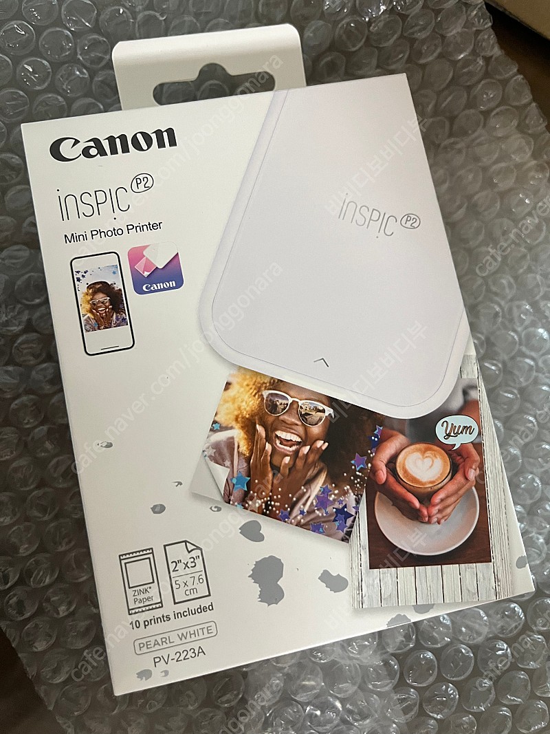 캐논 인스픽 P2 휴대용 포토 프린터 펄화이트 새상품