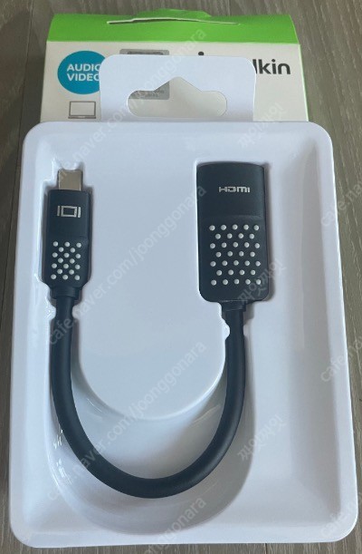 벨킨 애플 미니 디스플레이 to HDMI 젠더 F2CD079bt HDMI케이블 판매합니다