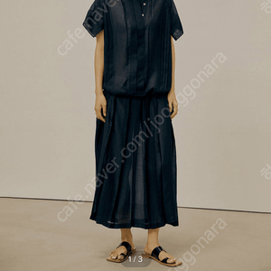 로우클래식 PLEATED DRESS 플리티드 원피스 네이비 S