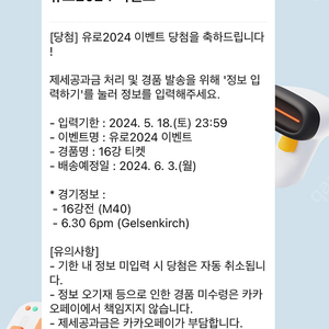 유로 2024 16강 티켓팝니다!