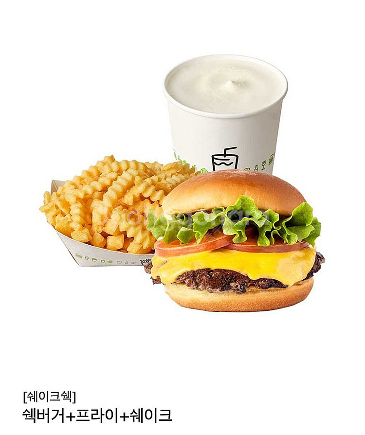 쉐이크쉑 쉑버거 프라이 쉐이크 세트--0