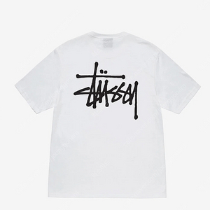 스투시 베이직 스투시 티셔츠 화이트 2023 XL (미개봉 새상품)