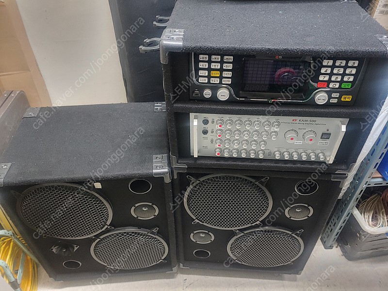 이동식 반주기 노래방기기 음향기기 음향기계 장비 노래방기계 금영 KAM-500 4ch앰프 풀세트(스피커2대)