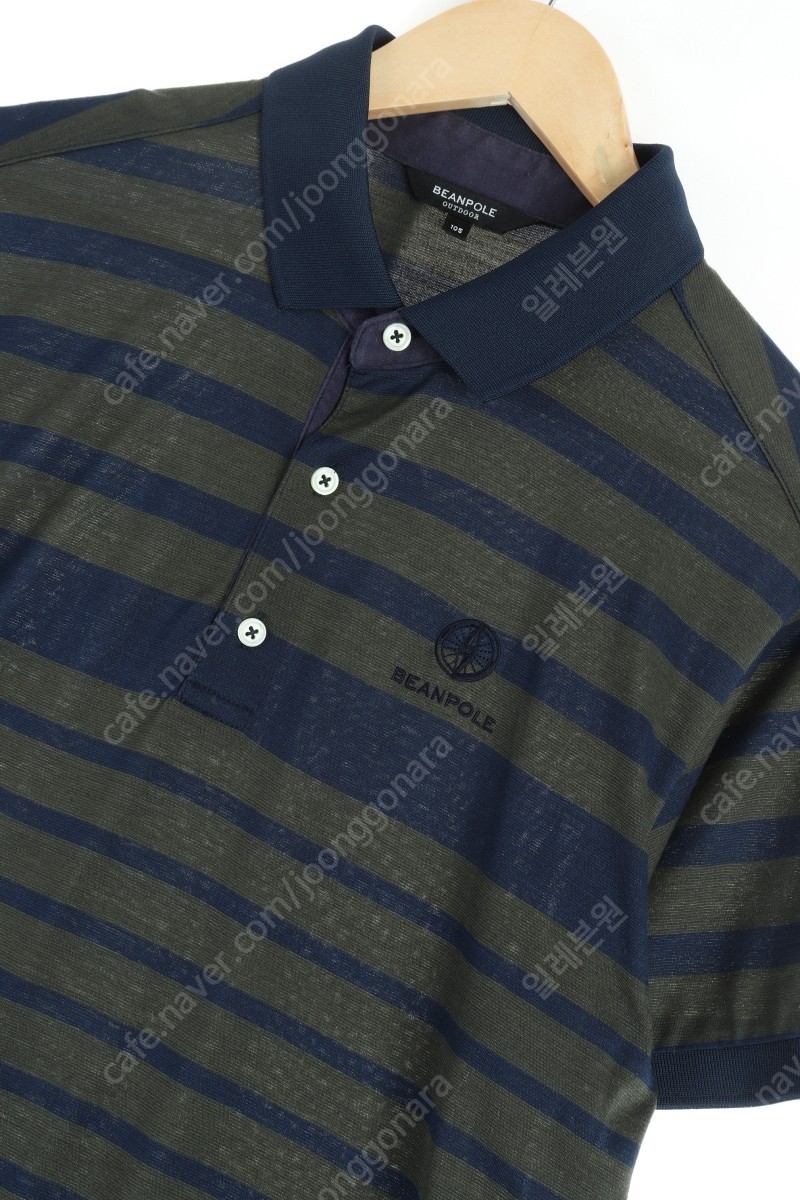 (XL) 빈폴 반팔 카라 티셔츠 기능성 등산 스트라이프