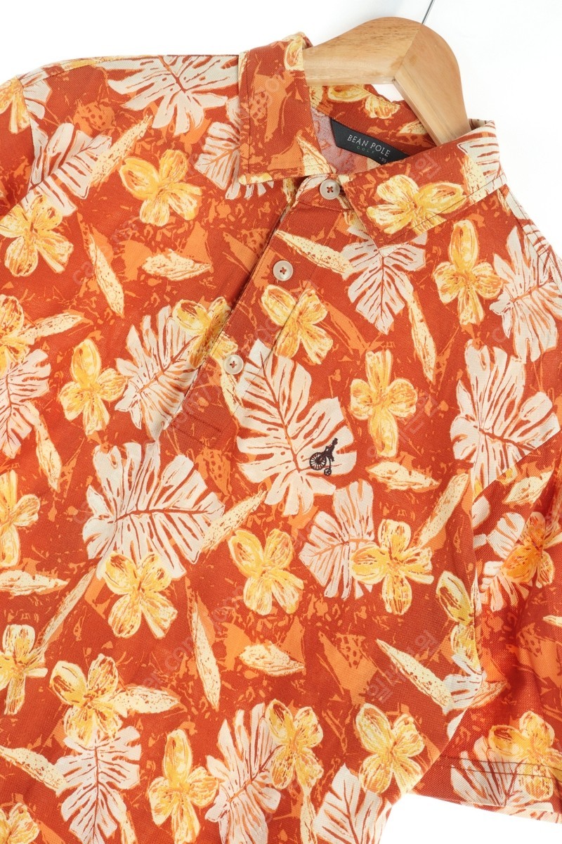(M) 빈폴 반팔 카라 티셔츠 꽃무늬 골프 기능성 한정판