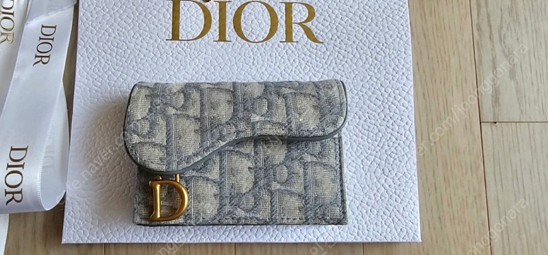 디올 오블리크 카드지갑 Dior Saddle Flap Card Holder Grey Dior Oblique Jacquard
