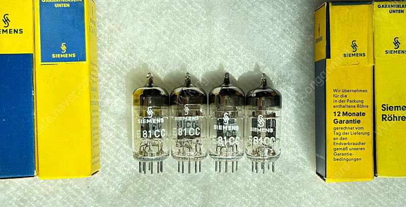 Siemens (SH) 지멘스 E81CC./ecc81고신뢰관 3-Mica. NOS NIB 판매