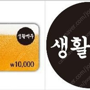 생활맥주 1만원권 4500원