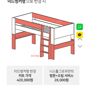 니스툴그로우 벙커침대 키트, 악세사리