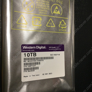 WD 10tb 퍼플 최상위제품. 택포.