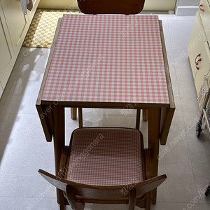 드랍리프 호마이카 테이블 +의자2개 세트