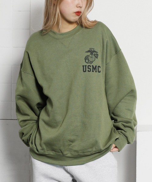 미해병대 usmc sweatshirt 스웻셔츠 맨투맨 크루넥 새상품