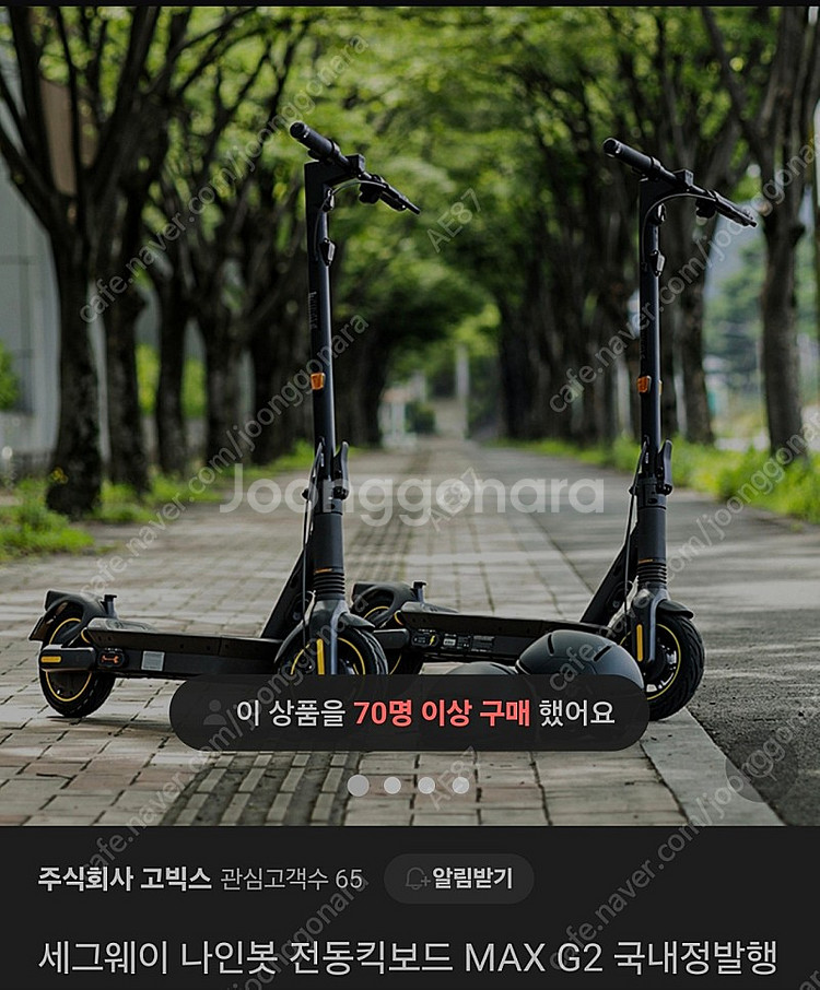 나인봇 맥스 g2 직구버전 구매합니다--0