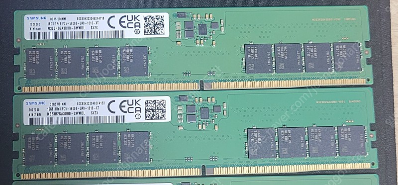 [삼성] DDR5 PC5-44800(5600) 16기가 램 새제품 판매합니다. (2개)