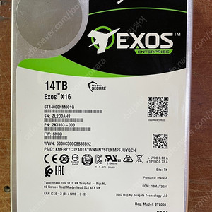 시게이트 EXOS 14TB 하드디스크 판매합니다.