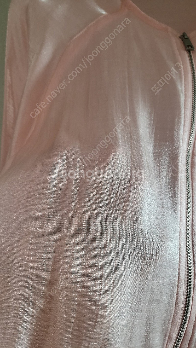 허앤쉬 오간자 핑크집업--3