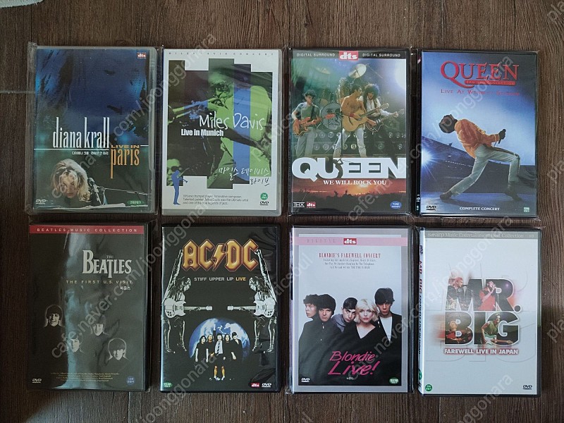 음악 DVD 판매(다이아나크롤, 퀸, AC/DC, 블론디, 모차르트, 도니제티, 바그너, 베르디 등)