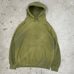 sunfaded hoodie olive green (XL)