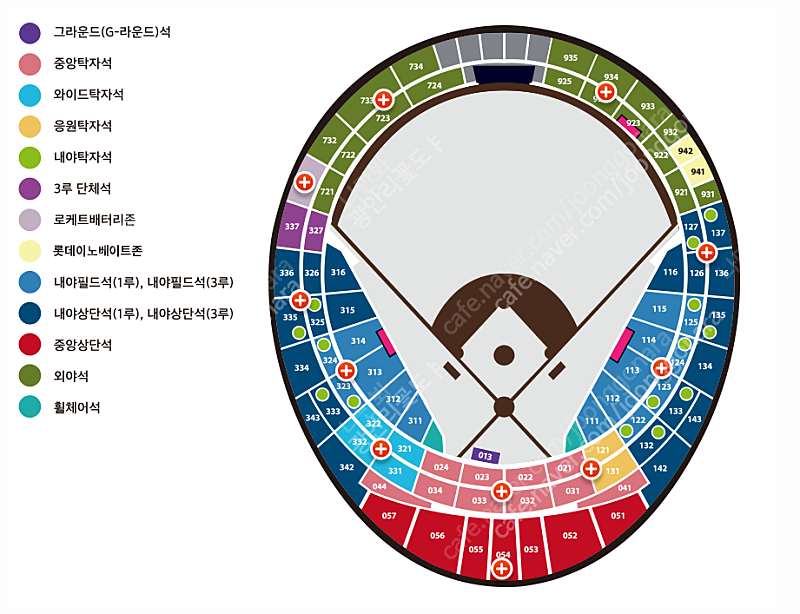 [삼성 vs 롯데] 05/25일(토) "롯데자이언츠" 1루 내야필드 2연석양도(통로x)