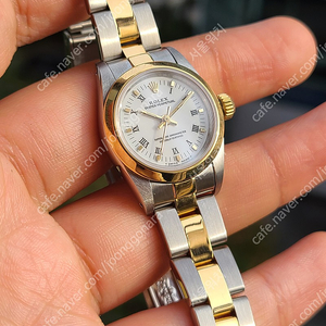 [정품] 롤렉스 여성용 오이스터퍼페추얼 OP 화이트로만 다이얼 18K 콤비 (Rolex Datejust White Roman Dial 18K Two-Tone Women's)