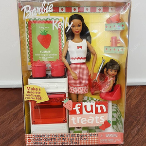 히스패닉 라티노 스트로베리 바비 켈리 Barbie and Kelly Fun Treats Hispanic Latino Doll New Strawberry 2001