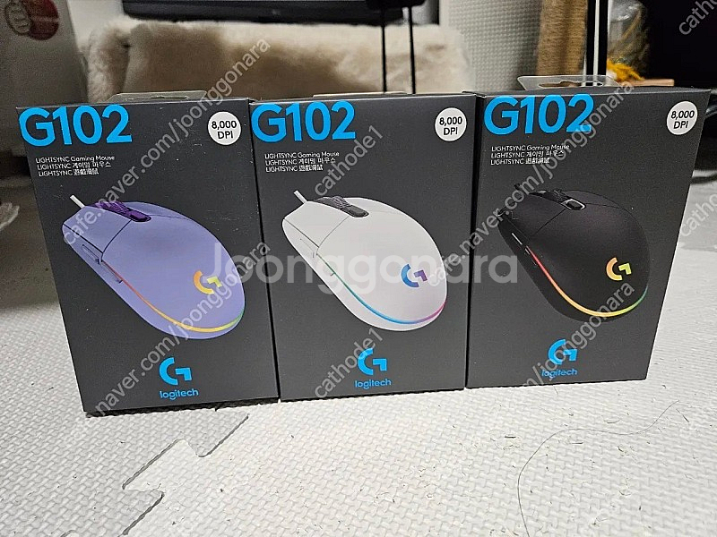 로지텍 G102 미개봉 정품 유선 마우스 (+사은품 증...--0