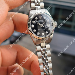 [정품] 롤렉스 여성용 데이저스트 블랙 10P 다이아몬드 (Rolex Datejust Black 10P Diamond Dial Silver Women's)