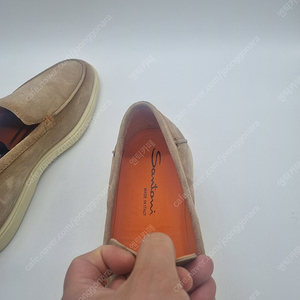 Santoni 스웨이드 로퍼 베이지 남성 260mm