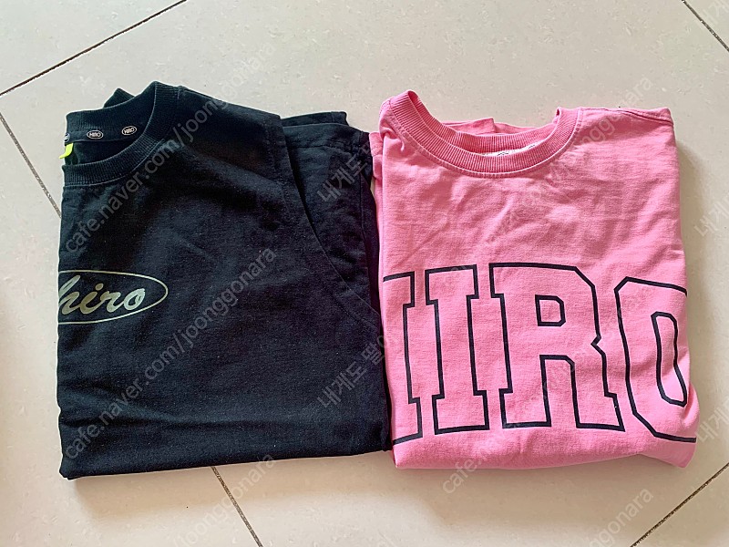 히로 블랭크 반팔 티셔츠 핑크150,나시 블랙 150 일괄