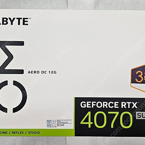 기가바이트 지포스 RTX 4070 SUPER AERO OC D6X 12GB 피씨디렉트 미개봉 새제품