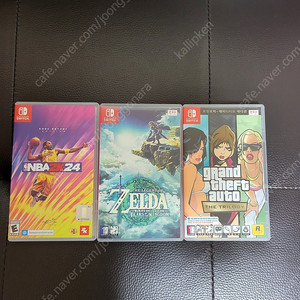 S급 닌텐도 스위치게임 판매합니다. 젤다의 전설 왕국의 눈물+gta 트롤리지 데피니티브+nba2k24 [부산]